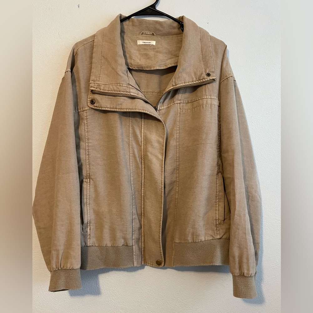 Maurices Taupe Bomber Jacket